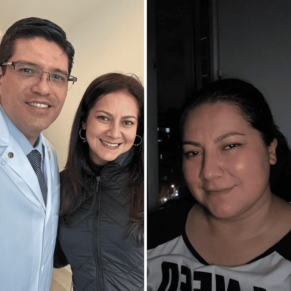 El cirujano Dr. Guihovany García con paciente tras Bypass Gástrico en consulta.